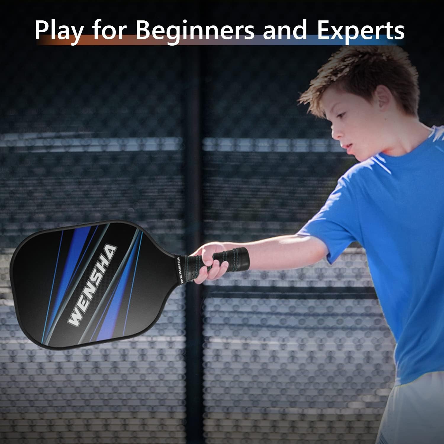 Pickleball Paddles Set - Pickle Ball Raquette Set of 2 Pickleball Rackets 4 Pickleballs Balls Portable Bag Polypropylene Honeycomb Core Graphite Surface Lightweight Pickleball Set Gift Outdoor Indoor