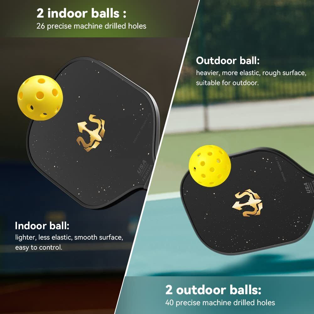 Pickleball Paddles Set of 2 Carbon Fiber Graphite Surface Pickleball Paddles Cu