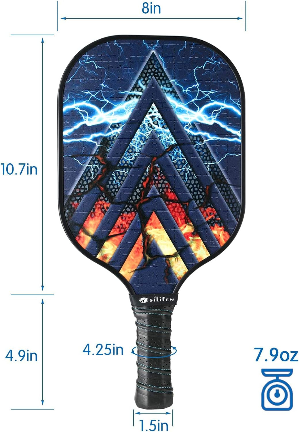 Pickleball Paddles Set, Graphite Pickleball Paddle Set of 2 Rackets and 4 Balls, Lightweight Pickle Ball Raquette Set with Bag, Edge Guard and Ergonomic Grip, Pickleball Set for Men and Women