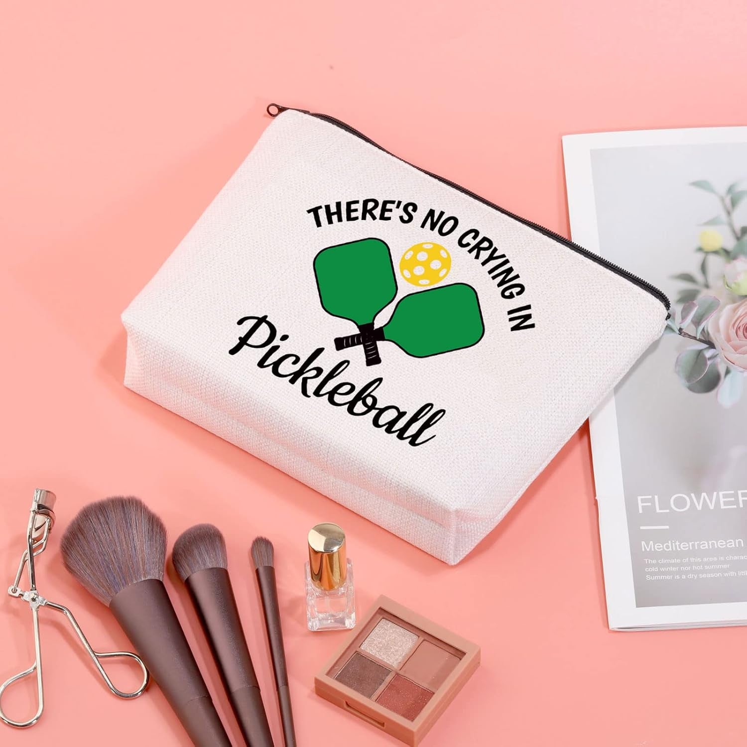 Pickleball Cosmetic Bag There’S No Crying in Pickleball/Always Pickleball Season Cosmetic Bag Pickleball Player Makeup Bag