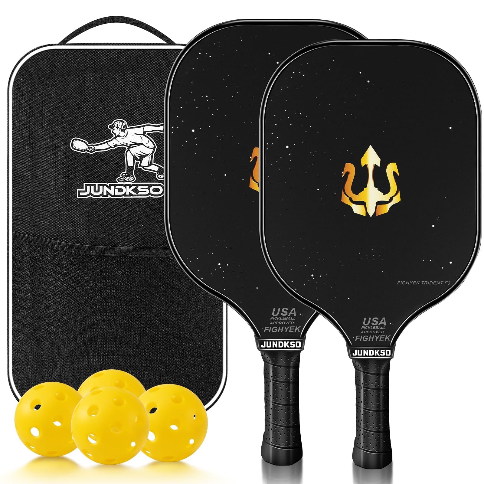 Pickleball Paddles Set of 2 Carbon Fiber Graphite Surface Pickleball Paddles Cu