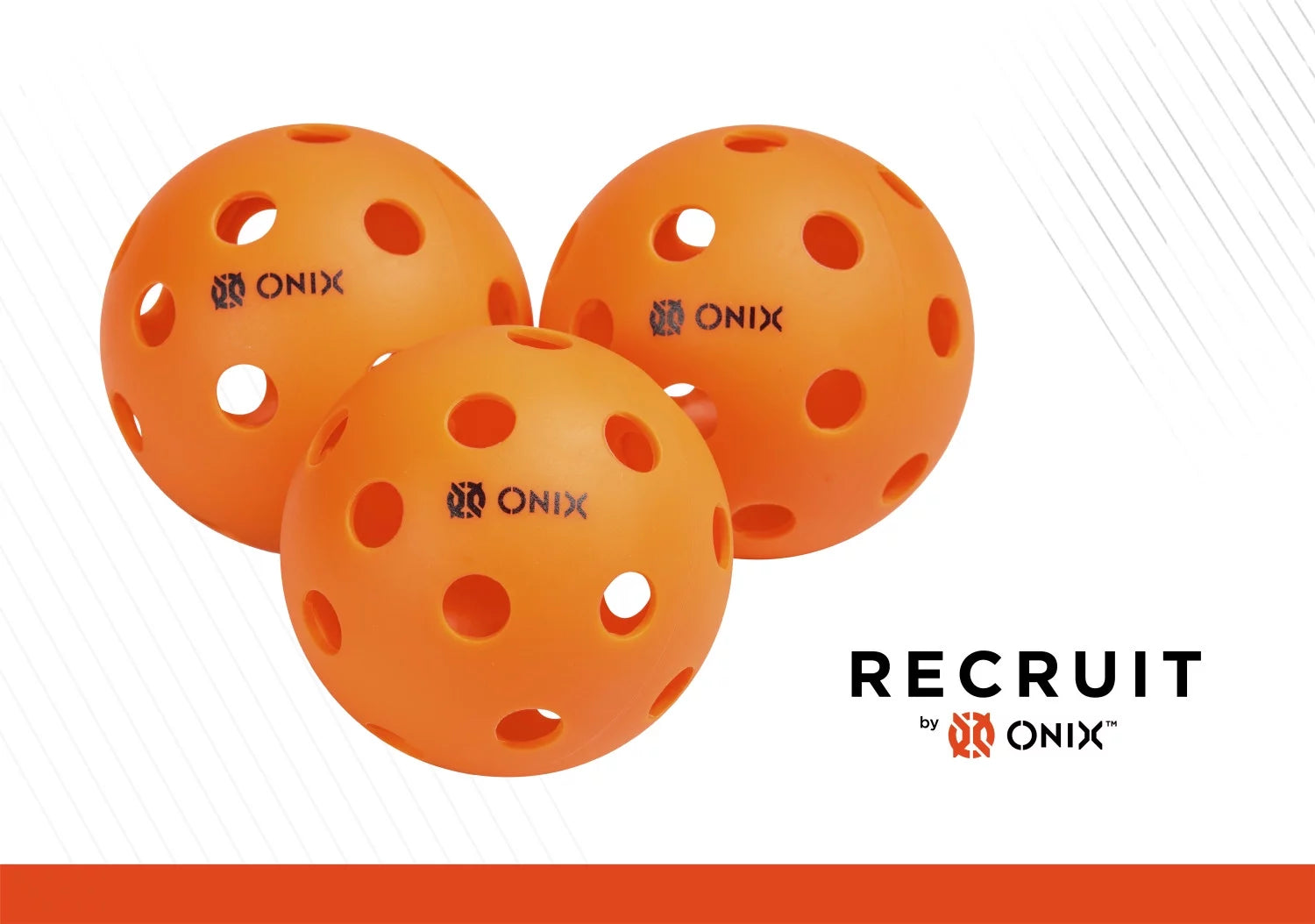 (5 Pack) Recruit by  Pickleball Pure Indoor Balls (Orange, 3-Pack), New, 2.5 Lb