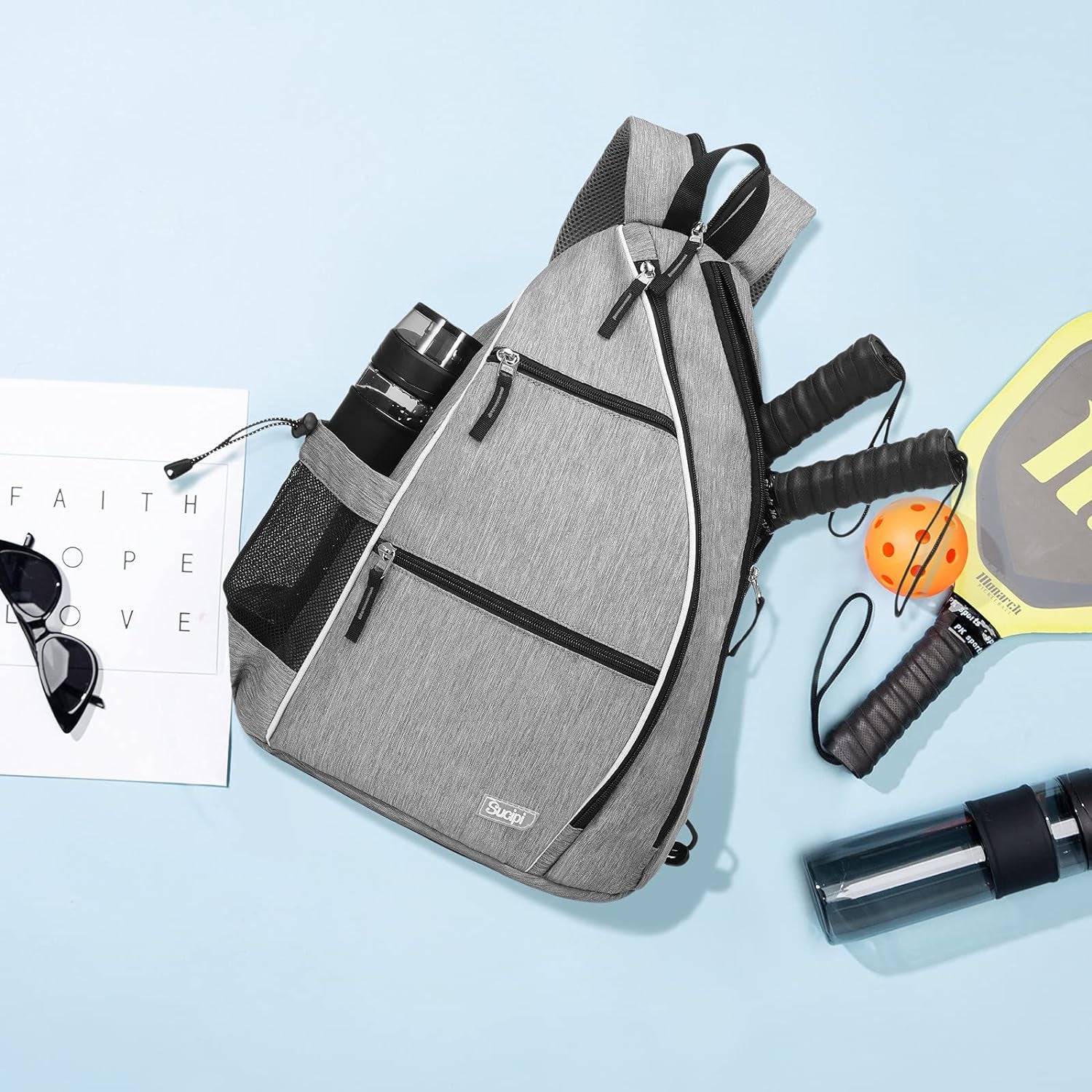 Women'S Reversible Pickleball Paddle Bag with Rackets Compartment