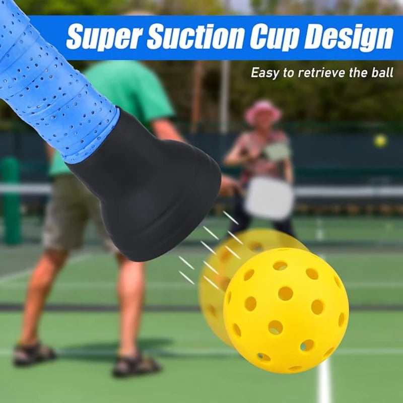 2PCS Pickleball Ball Retriever, Silicone Pickleball Picker Upper Pickball Grabber, Universal Pickleball Upper Suction Cup