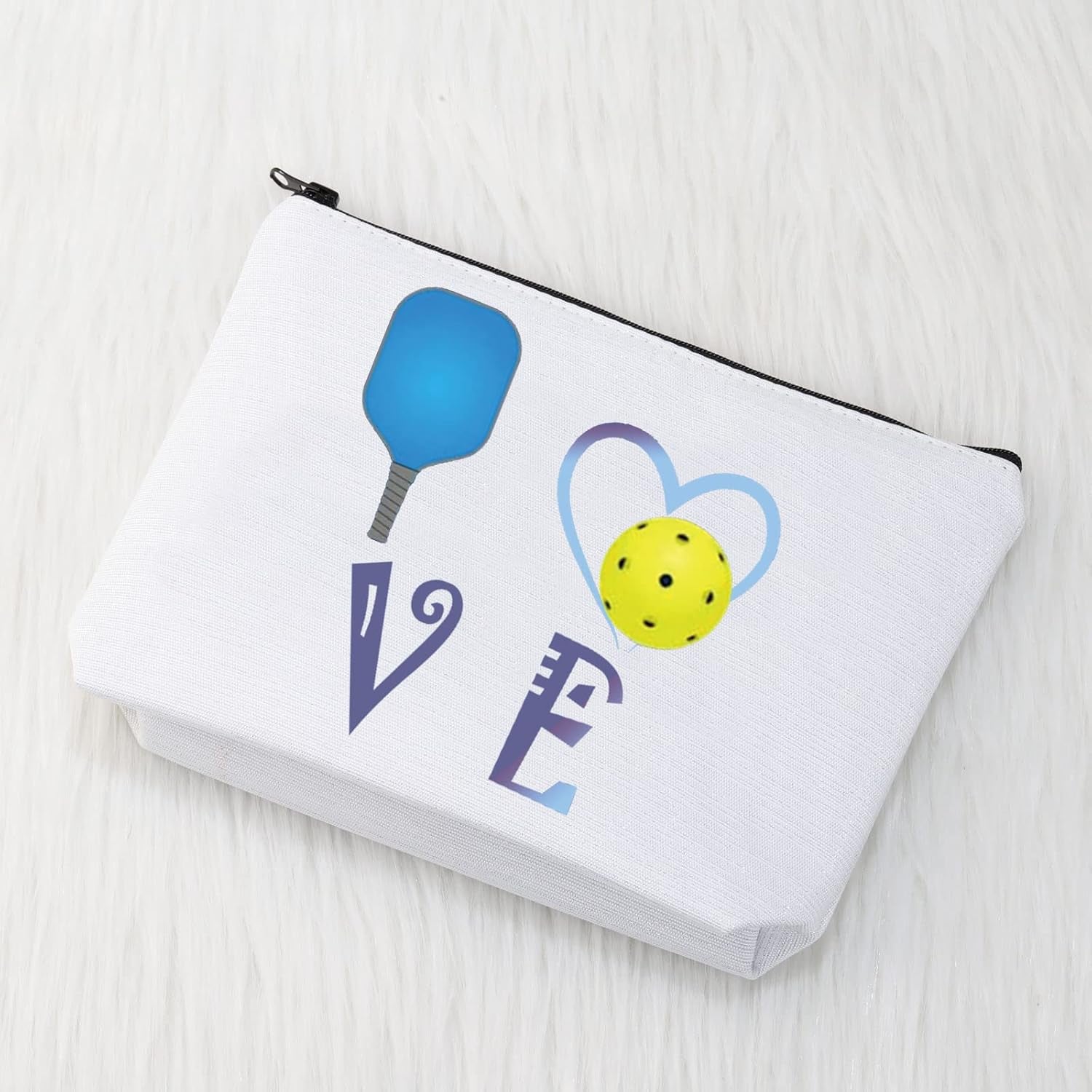 Pickleball Gifts Makeup Bag Pickleball Player Gifts Pickleball Lover Gifts Love Pickleball Cosmetic Bag Travel Pouch (Pickleball Makeup Bag)