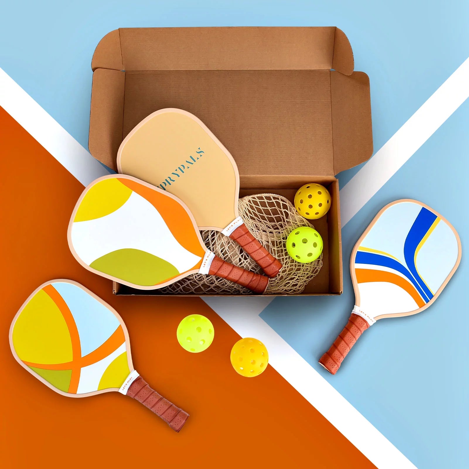 Pickleball Paddles, USAPA Approved Pickleball Set of 4, Wooden Paddles, 4 Balls, Pickle Ball Set Gifts for Women Men