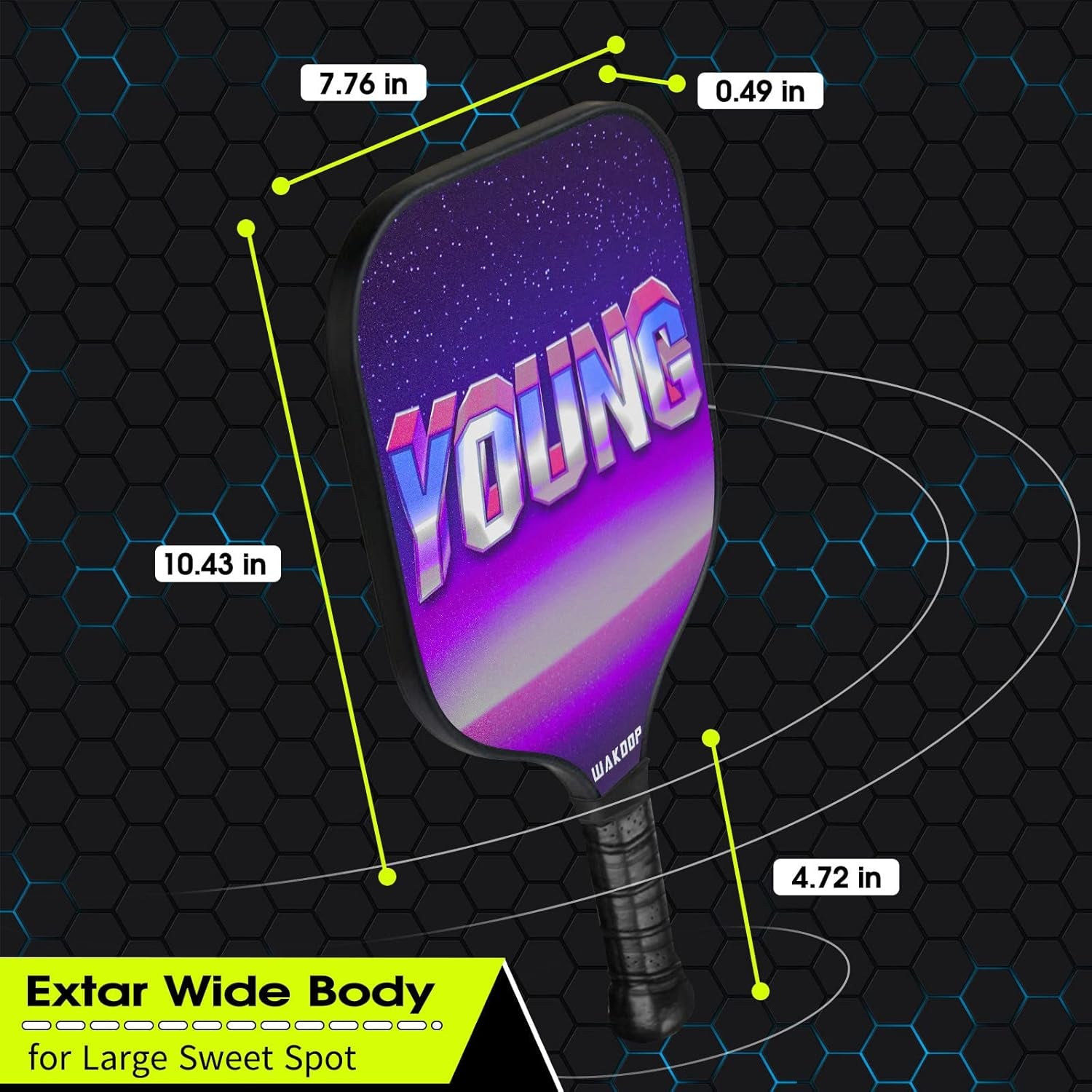 Pickleball Paddles Set of 2 Pickleball Paddles Kit Lightweight Pickleball Rackets Set with Carrying Case & 4 Balls Pickleball Equipment