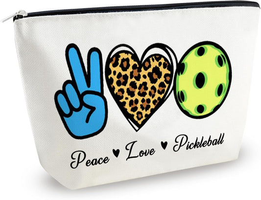 Pickleball Gifts for Women Pickleball Party Favors Pickle Ball Gifts for Woman Pickle Ball Makeup Bag Cosmetic Pouch Snacks Pouch Travel Toiletry Bags for Friends Who Love Sports