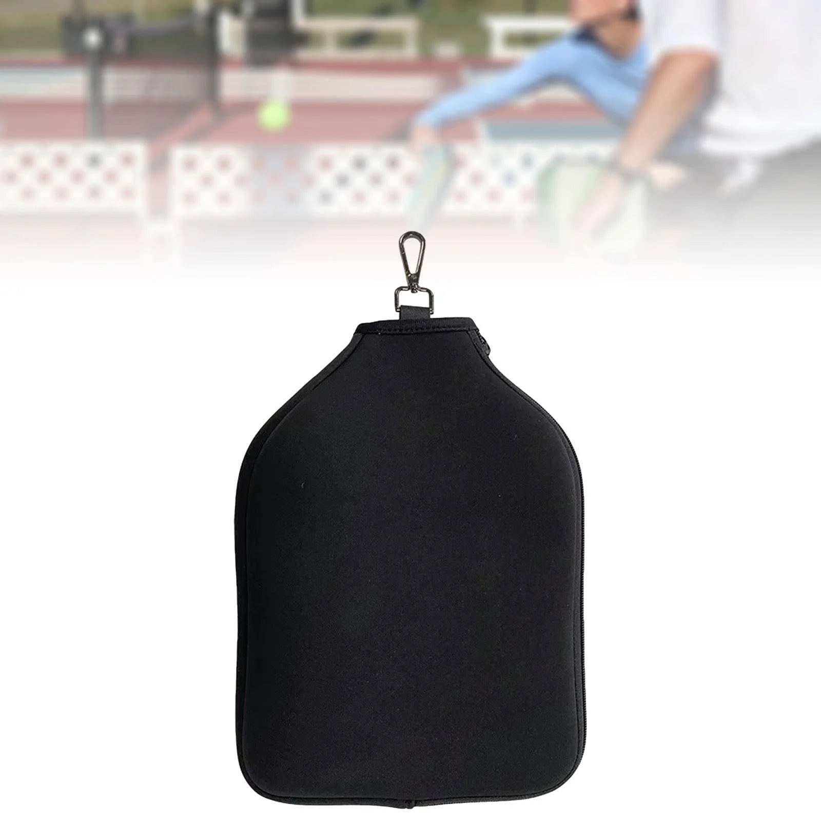 Neoprene Paddle Cover Racket Sleeve, Protective Pouch, Storage Carrier with Storage Pocket Pickleball Head Cover Black