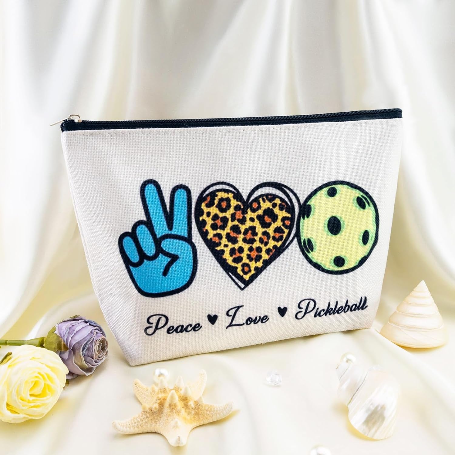 Pickleball Gifts for Women Pickleball Party Favors Pickle Ball Gifts for Woman Pickle Ball Makeup Bag Cosmetic Pouch Snacks Pouch Travel Toiletry Bags for Friends Who Love Sports