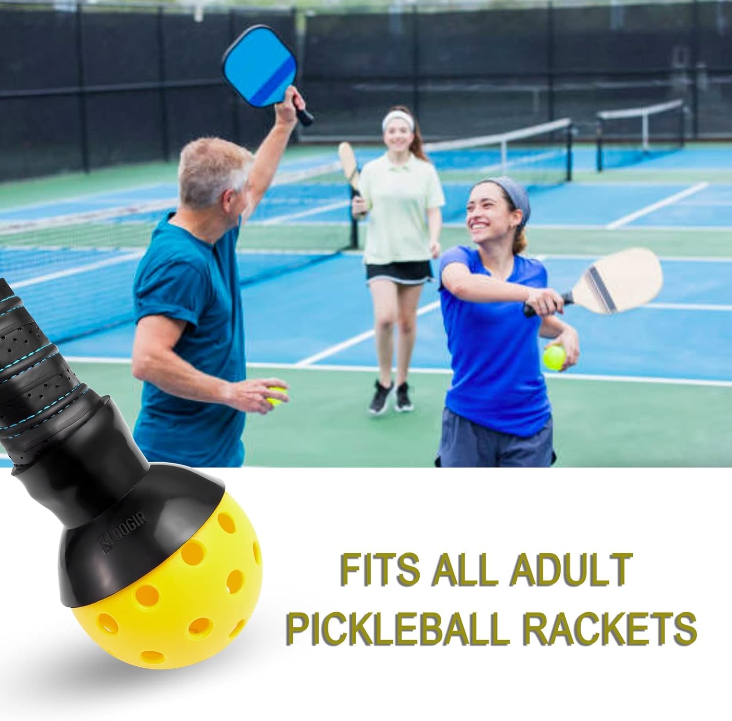 Pickleball Ball Retriever Picker Upper: Fits All Standard Pickleball Paddles, Easy Attaches to Pickleball Paddles