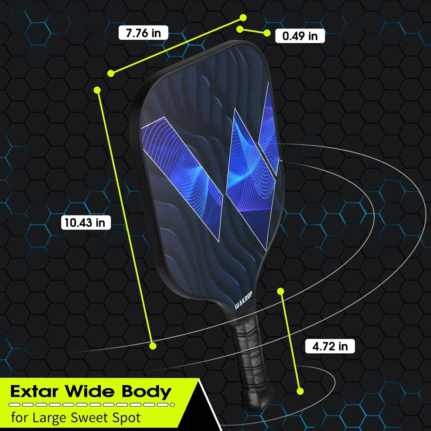 Pickleball Paddles Set of 2 Pickleball Paddles Kit Lightweight Pickleball Rackets Set with Carrying Case & 4 Balls Pickleball Equipment