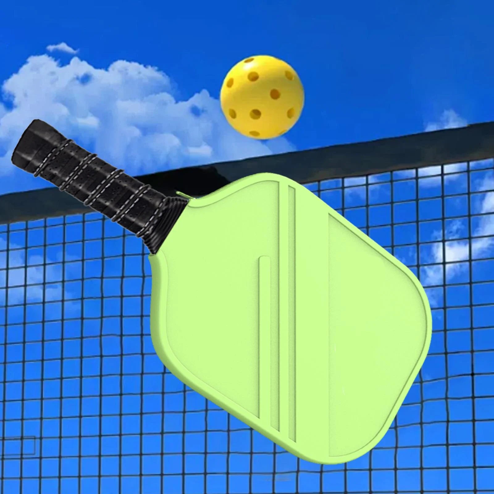 Pickleball Racket Cover Durable Silicone Protective Table Tennis Paddle Case Green