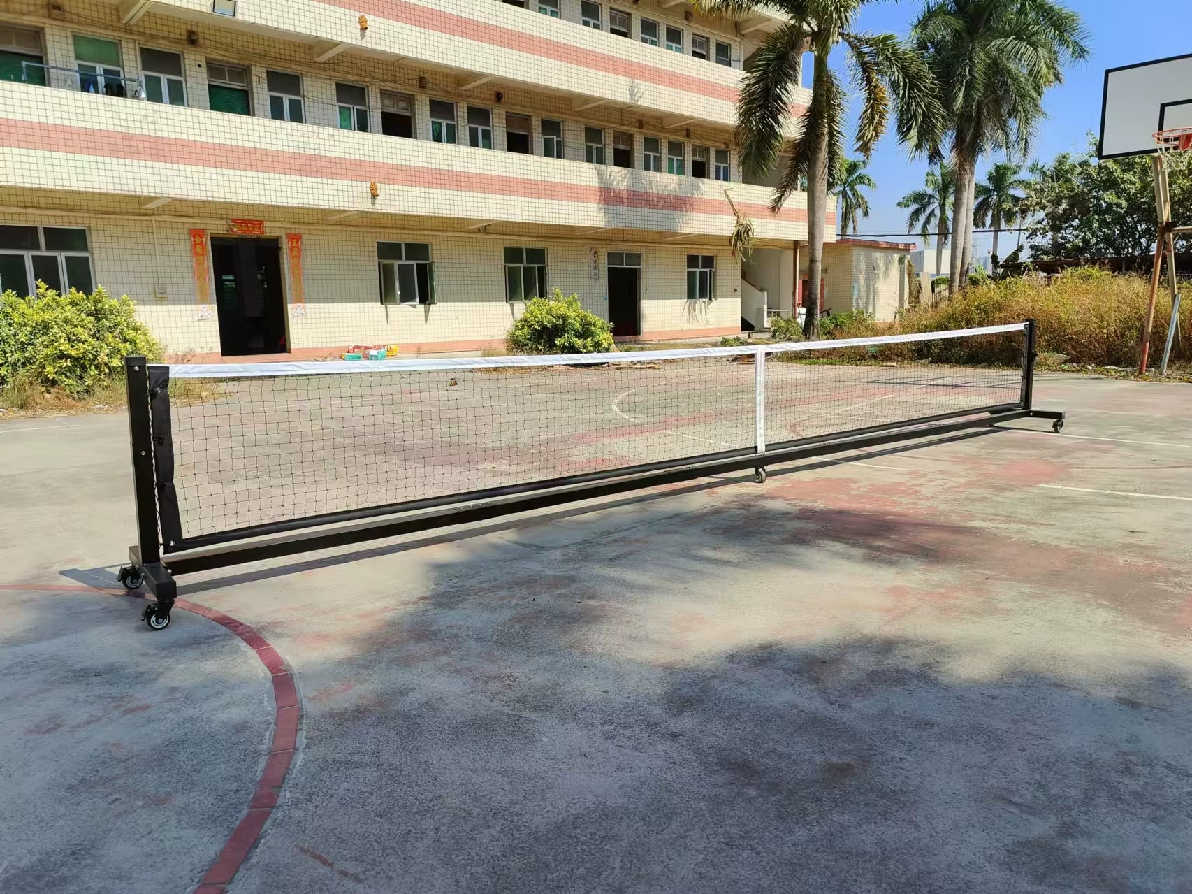 PN08 Low Price Pickleball Net with Wheels, Heavy Duty Pickleball Net, Pickleball Net Manufacturer China