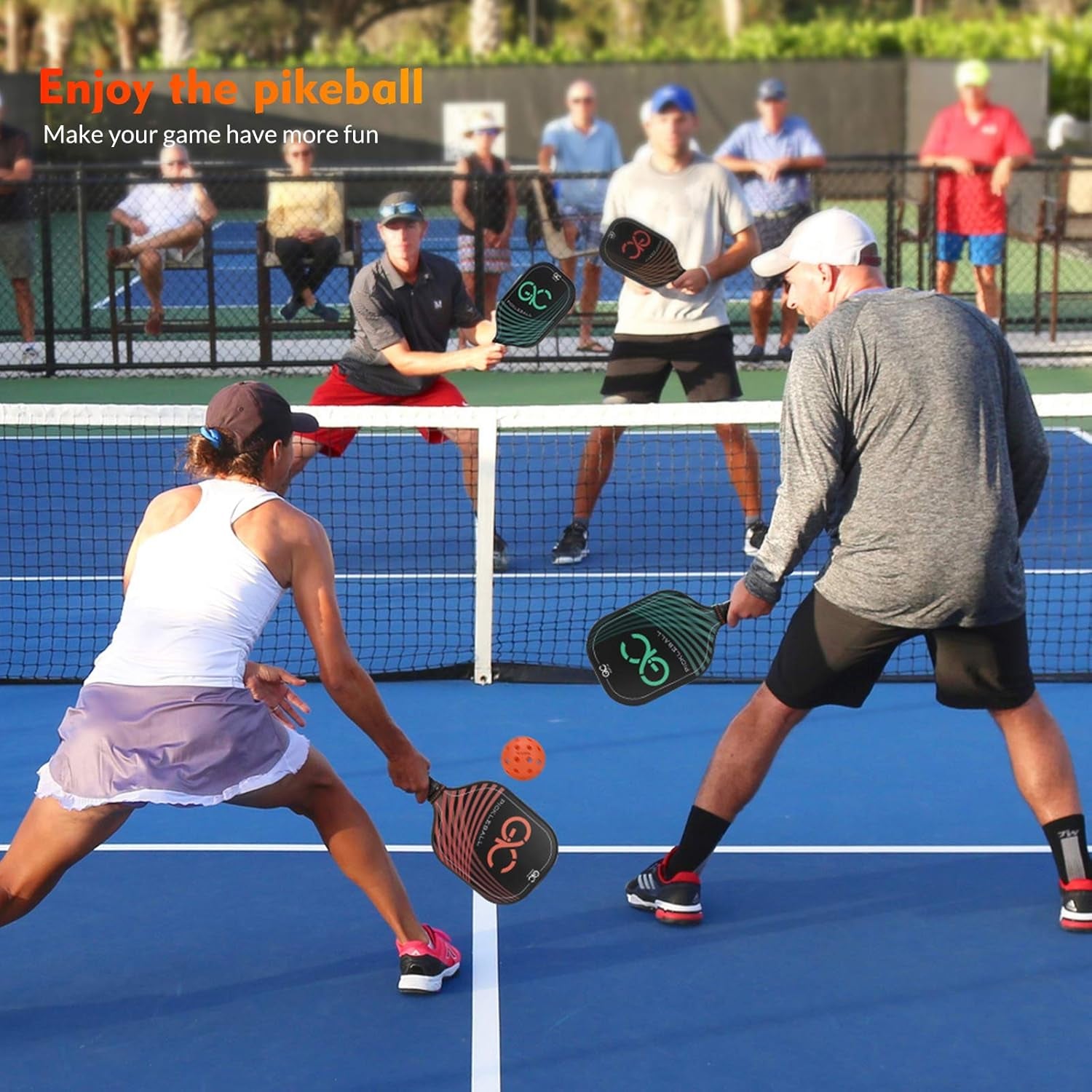 Pickleball Balls, USAPA Standard 40 Holes Pickle Balls - Flight Trajectory Is Stable and High Elasticity, Outdoor Pickleball Balls Set