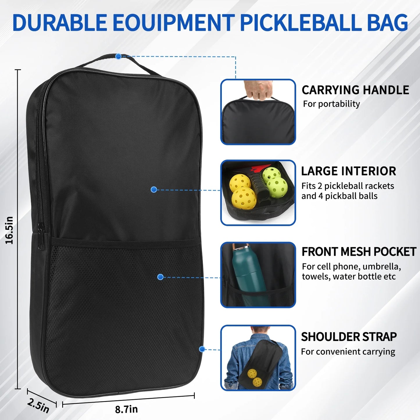 Pickleball Paddles Set of 2, USAPA Approved Carbon Fiber Pickleball, Pickleball Gift for Men Women