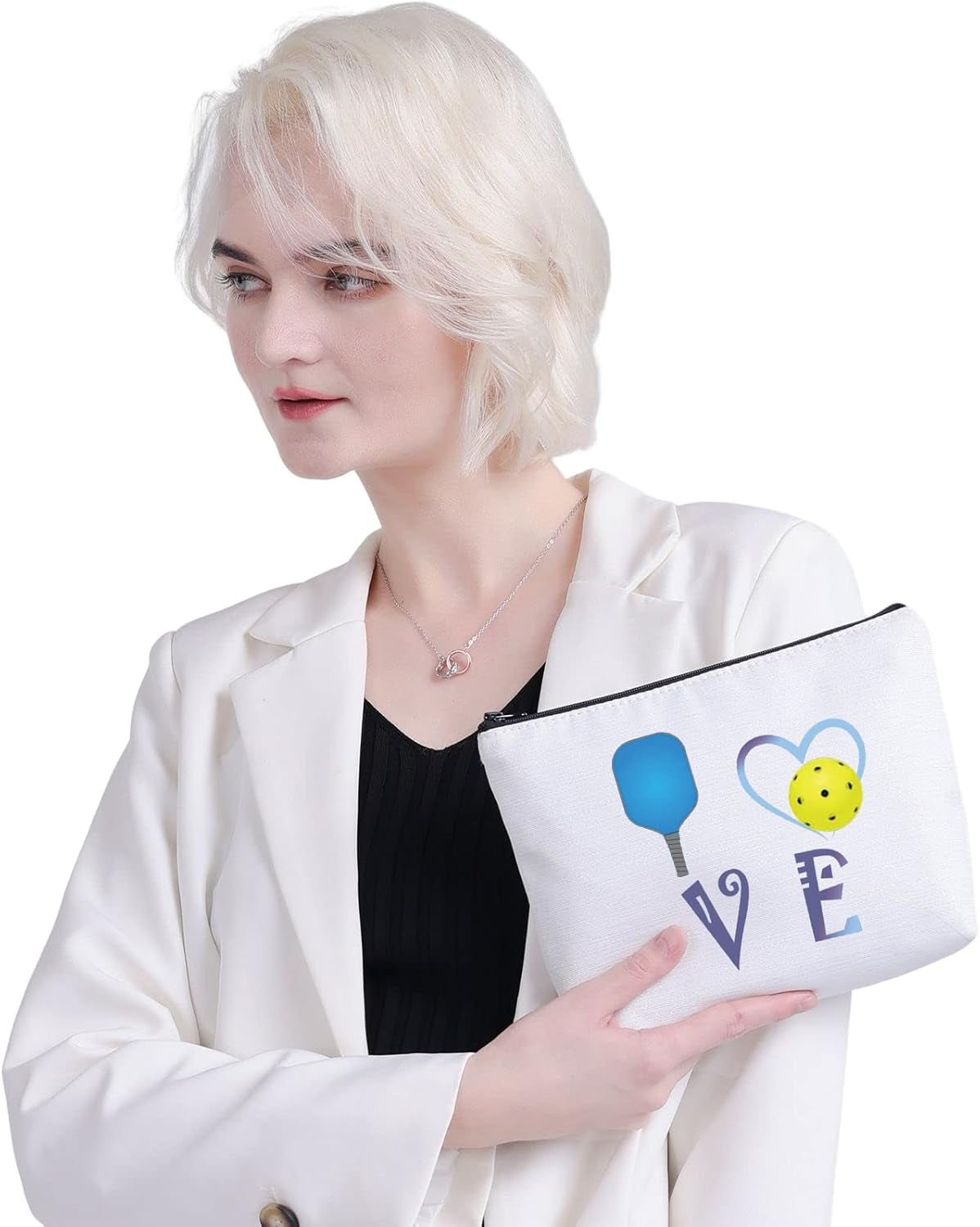 Pickleball Gifts Makeup Bag Pickleball Player Gifts Pickleball Lover Gifts Love Pickleball Cosmetic Bag Travel Pouch (Pickleball Makeup Bag)