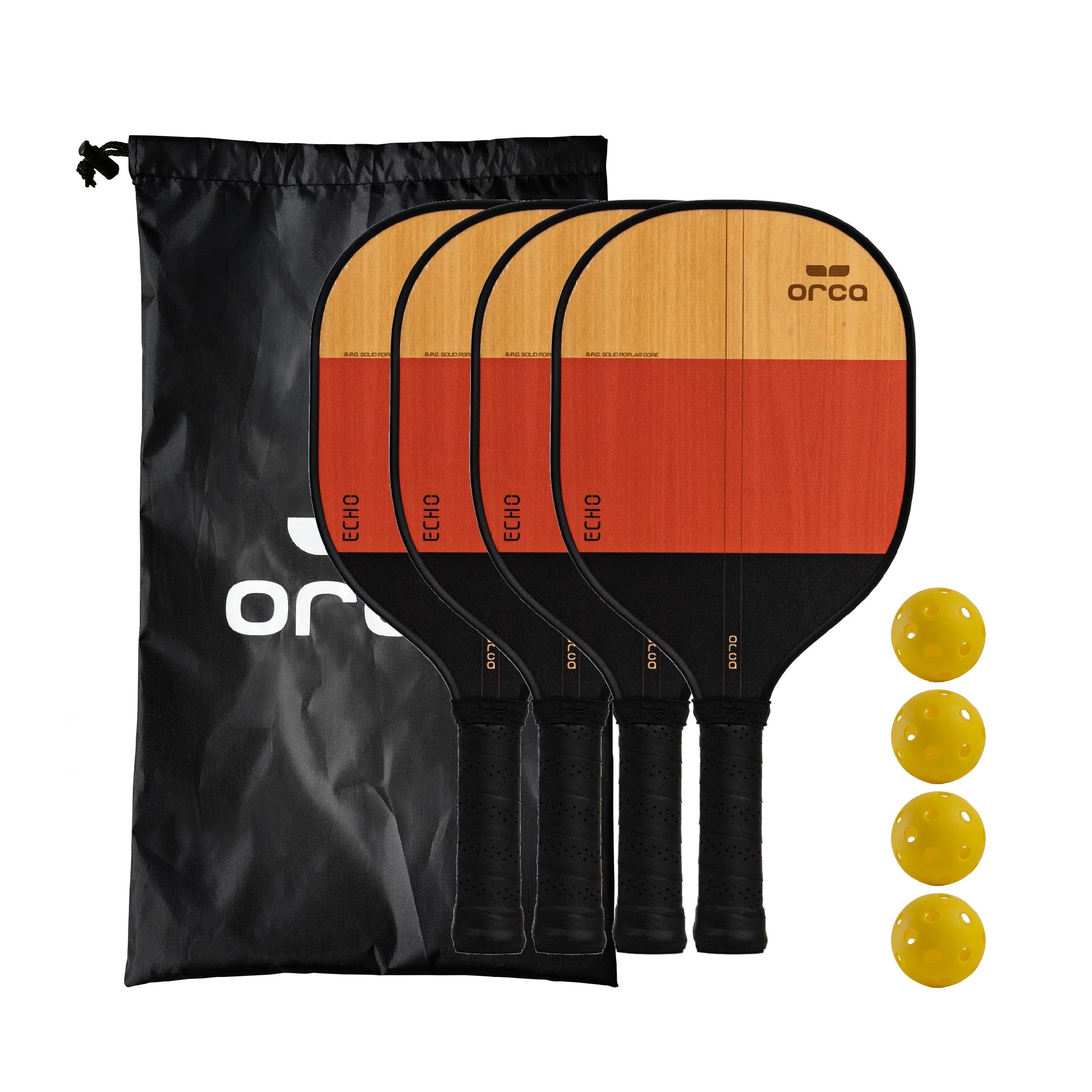 Echo Sports Series Wood Pickleball Paddle - Starter Edition - 4 Pack - 10 Oz. Paddle by