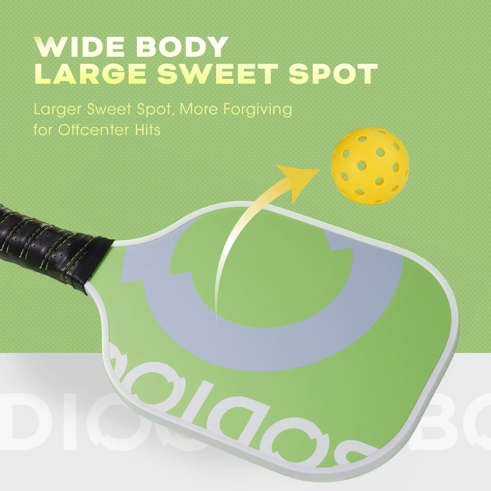 Pickleball Paddle Set with 4 Pickleball Anti-Slip Sweat-Absorbing Grip Portable Carry Bag Fiberglass Surface for Men Women