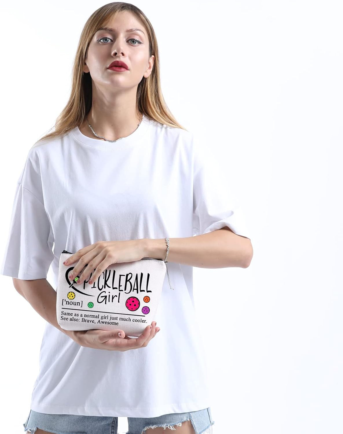 Pickleballs Makeup Bag Pickle Ball Player Gift Pickleballs Lover Gifts Pickleball Cosmetic Bag (Pickleballs)