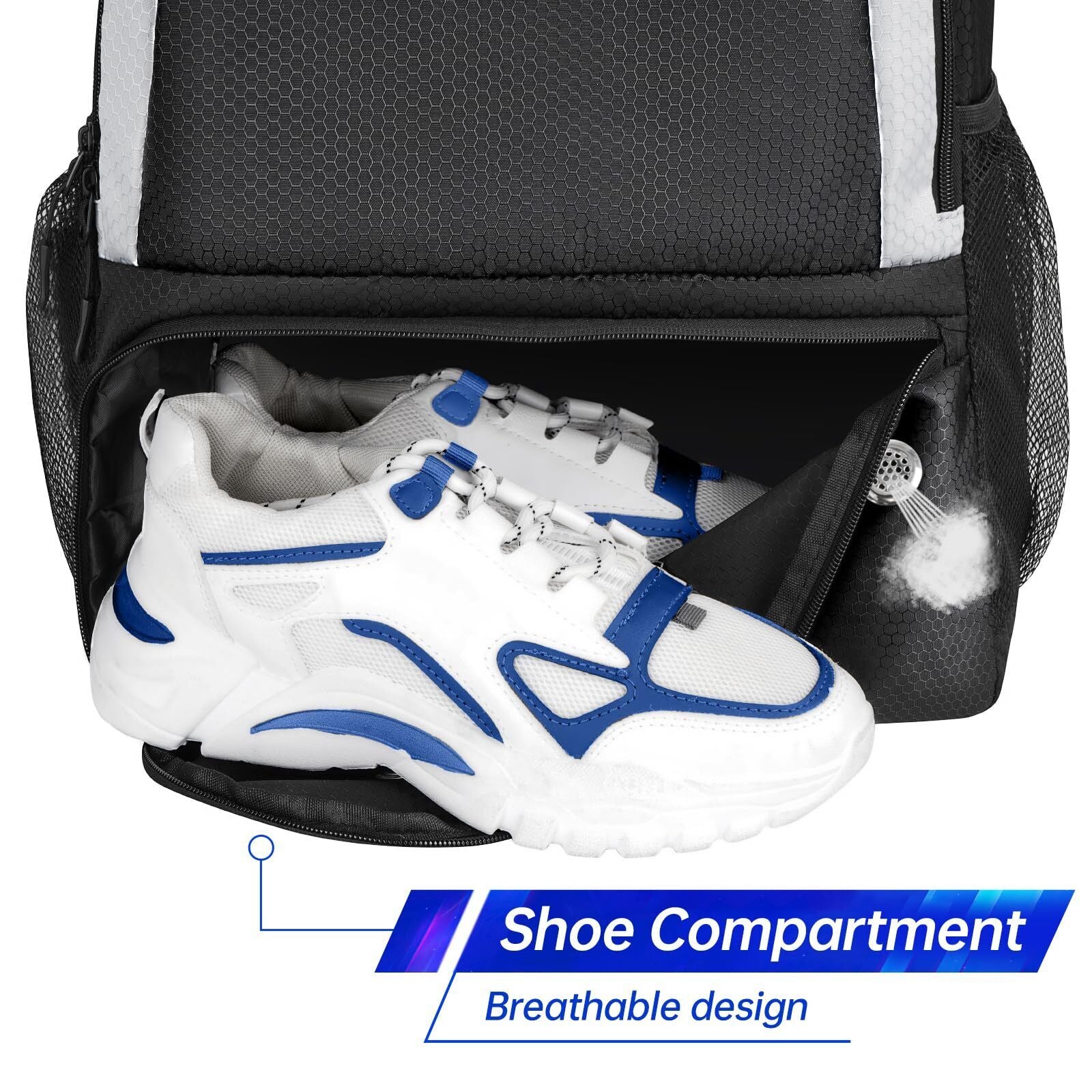 Pickleball Bag Backpack with Shoe Compartment, Fence Hook for Men Women, Larg...