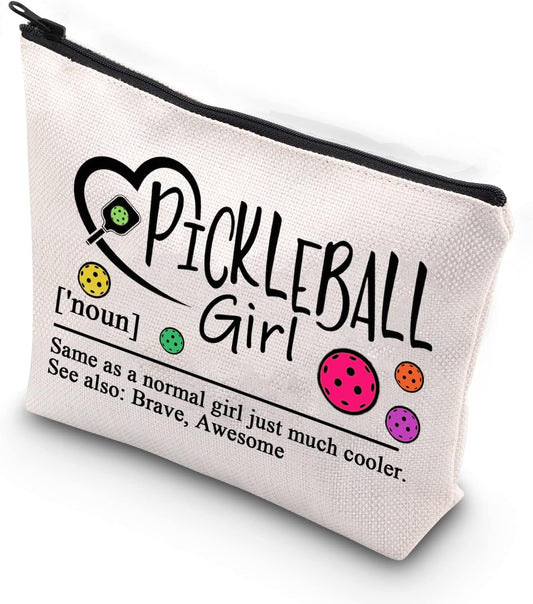 Pickleballs Makeup Bag Pickle Ball Player Gift Pickleballs Lover Gifts Pickleball Cosmetic Bag (Pickleballs)