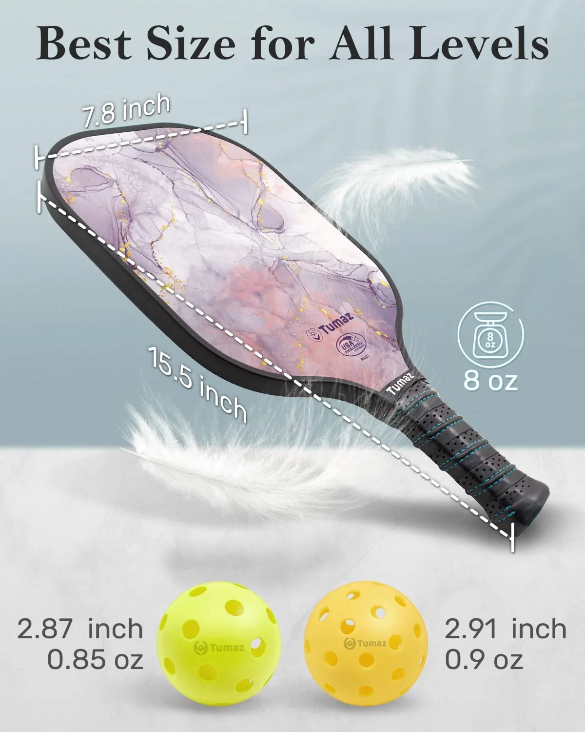 Pickleball Set - Premium Fiberglass Pickle Ball Paddles