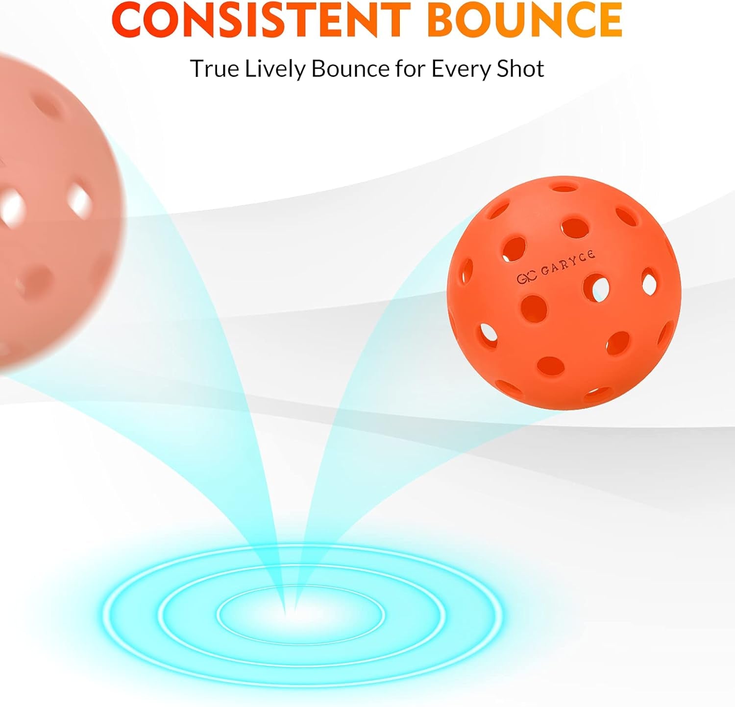 Pickleball Balls, USAPA Standard 40 Holes Pickle Balls - Flight Trajectory Is Stable and High Elasticity, Outdoor Pickleball Balls Set