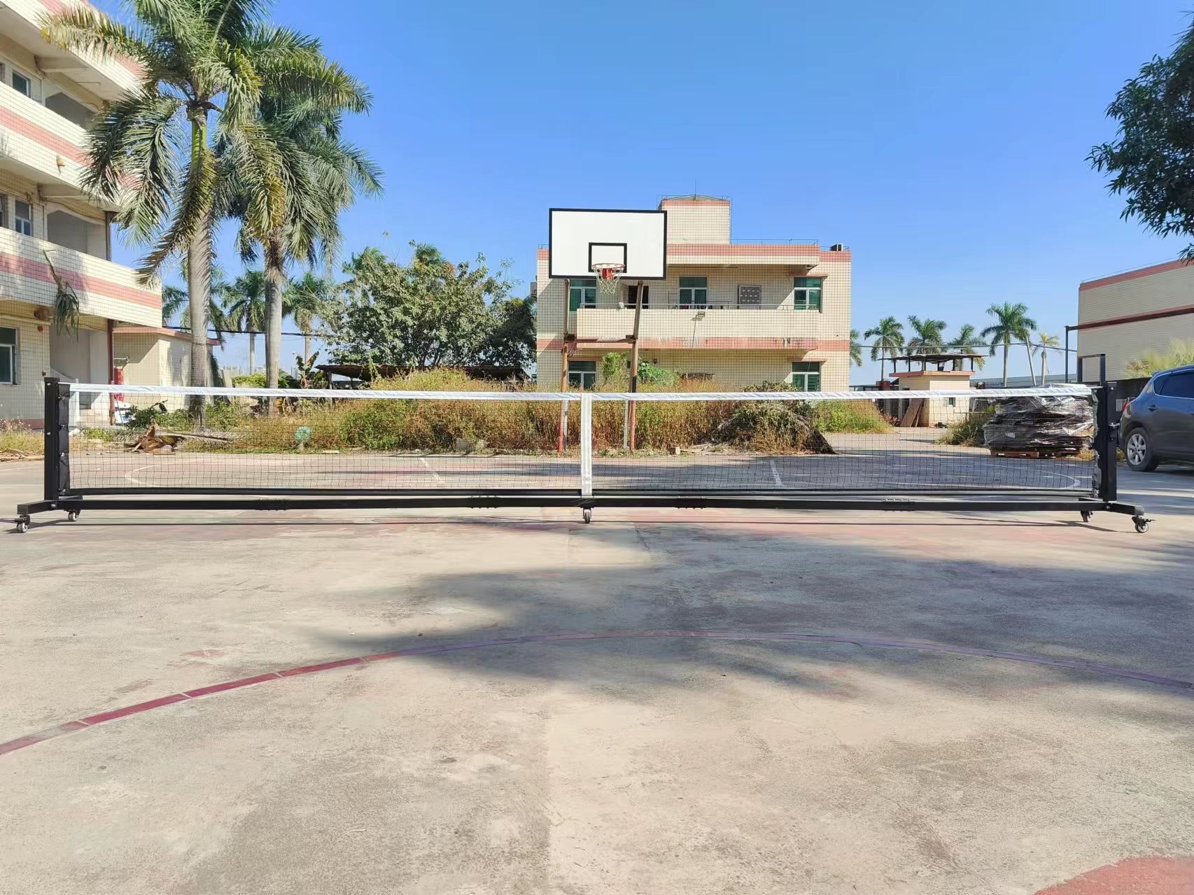 PN08 Low Price Pickleball Net with Wheels, Heavy Duty Pickleball Net, Pickleball Net Manufacturer China