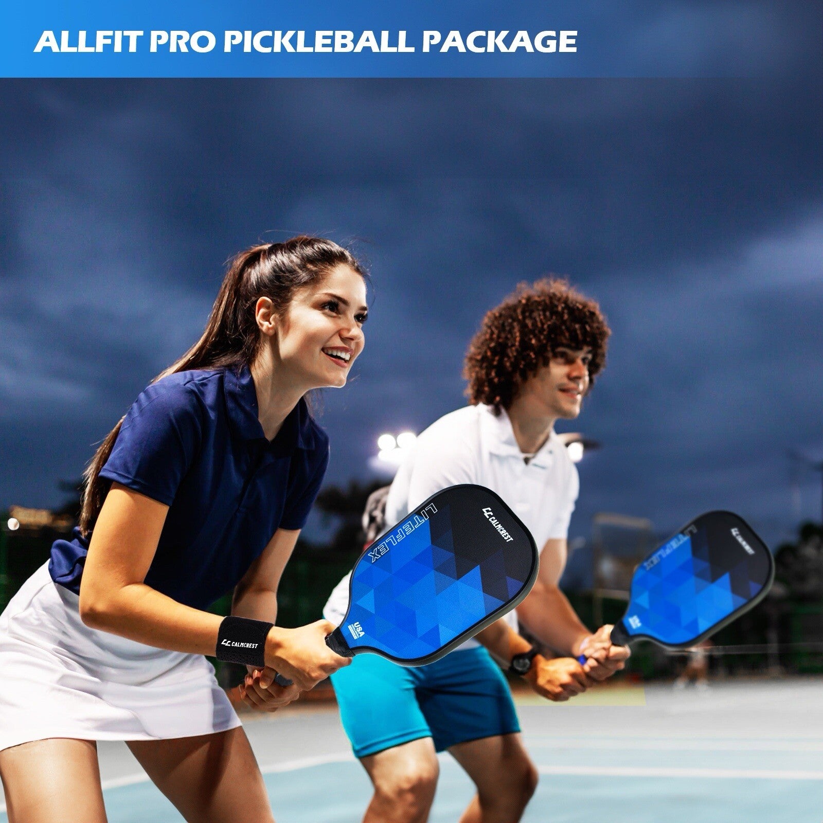 Econour Pickleball Paddles Set of 2 - USAPA Approved Fiberglass Pickleball Paddl