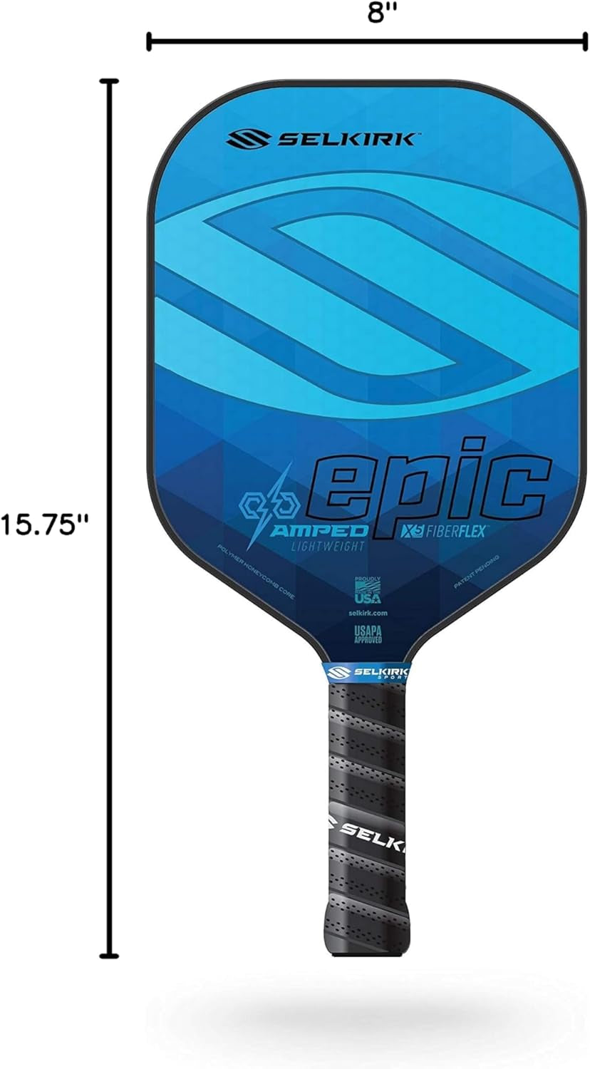 Amped Pickleball Paddle | Assembled in the USA | Amped Control or Amped Pro Fiberglass Pickleball Paddle | Unrivaled Precision & Control