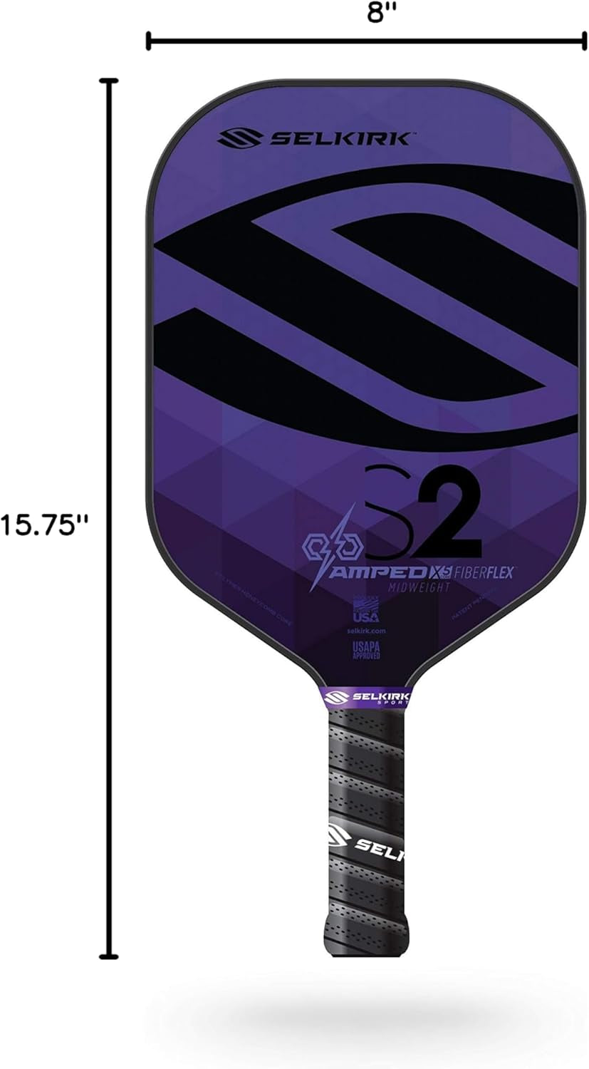 Amped Pickleball Paddle | Assembled in the USA | Amped Control or Amped Pro Fiberglass Pickleball Paddle | Unrivaled Precision & Control
