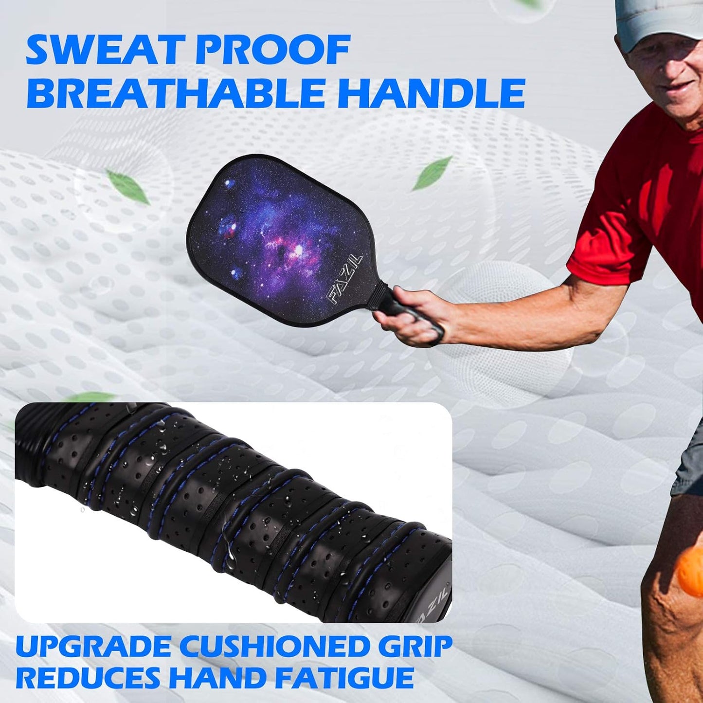 Pickleball Graphite Paddles Set, Lightweight, Beginner to Professional, Men & Women, Indoor/Outdoor, Pickell Paddles and Balls Set，Pickleball Gift Set with Portable Bag, 2 Pack Paddles, 4 Balls