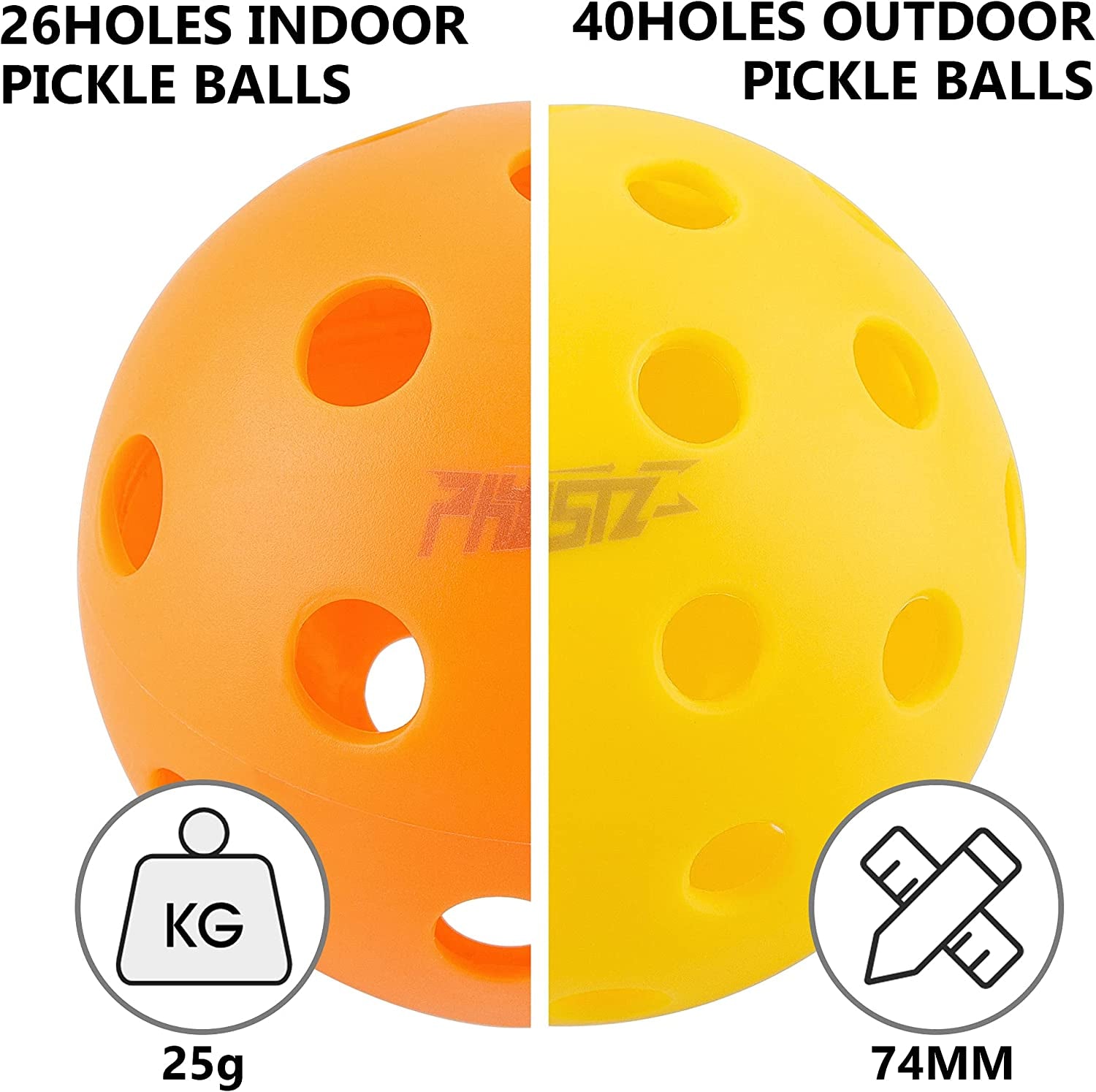 Pickleball Paddles and Ball Set - Pickleball Set 2 Wooden Paddles with 2 Balls & 1 Carry Bag, 9-Ply Basswood Pickleball Rackets, Safe Edge Guard, Wood Pickleball Paddle 2 Pack for Beginner