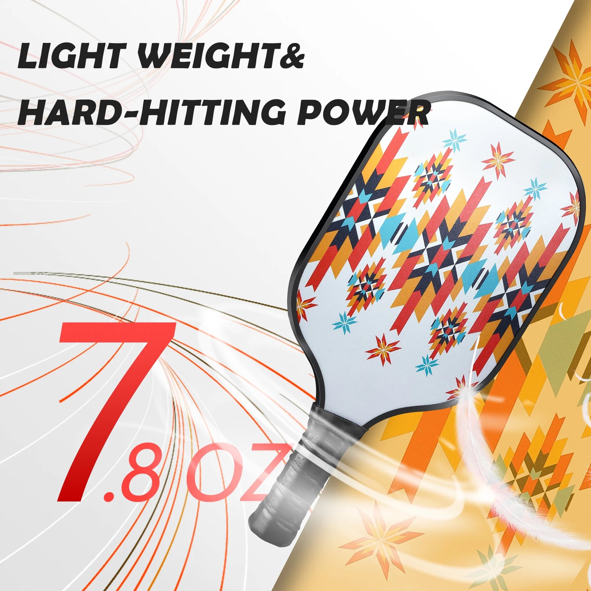 Luxmo Pickleball Paddles, Pickleball Paddles Set of 2, Fiberglass Surface Polypropylene Core Lightweight Pickleball Set with 4 Balls and 1 Pickleball Bag