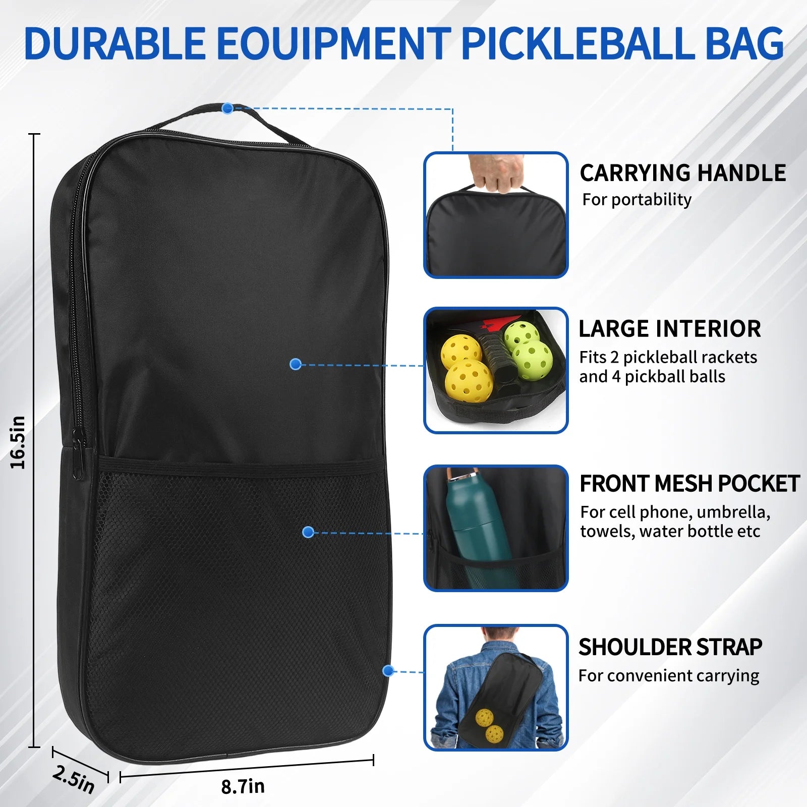 Pickleball Paddles Set of 2, USAPA Approved Carbon Fiber Pickleball, Pickleball Gift for Men Women